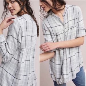 Anthropologie | Cloth & Stone Plaid Flannel Tunic